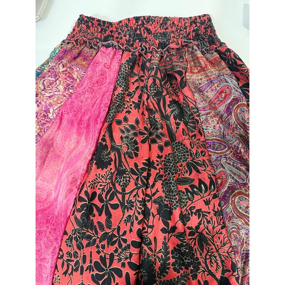 Mixed-print wide-leg trousers- One Size - Picture 6 of 6